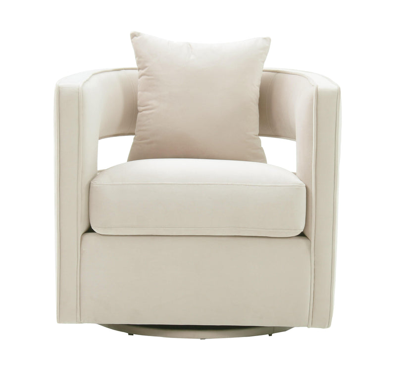 Kennedy Performance Velvet Swivel Accent Chair-zoom-