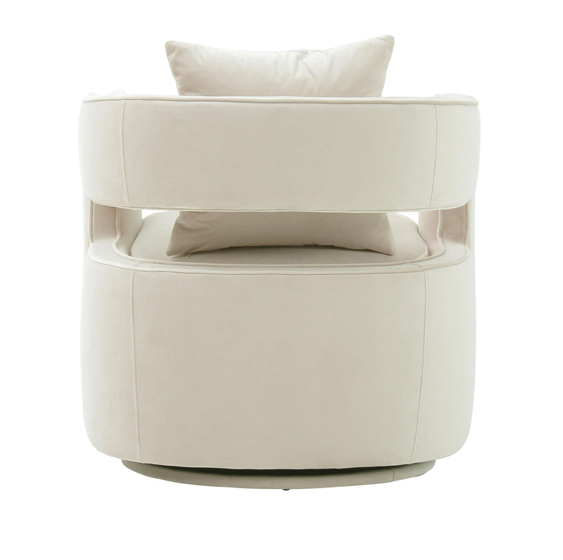 Kennedy Performance Velvet Swivel Accent Chair-zoom-