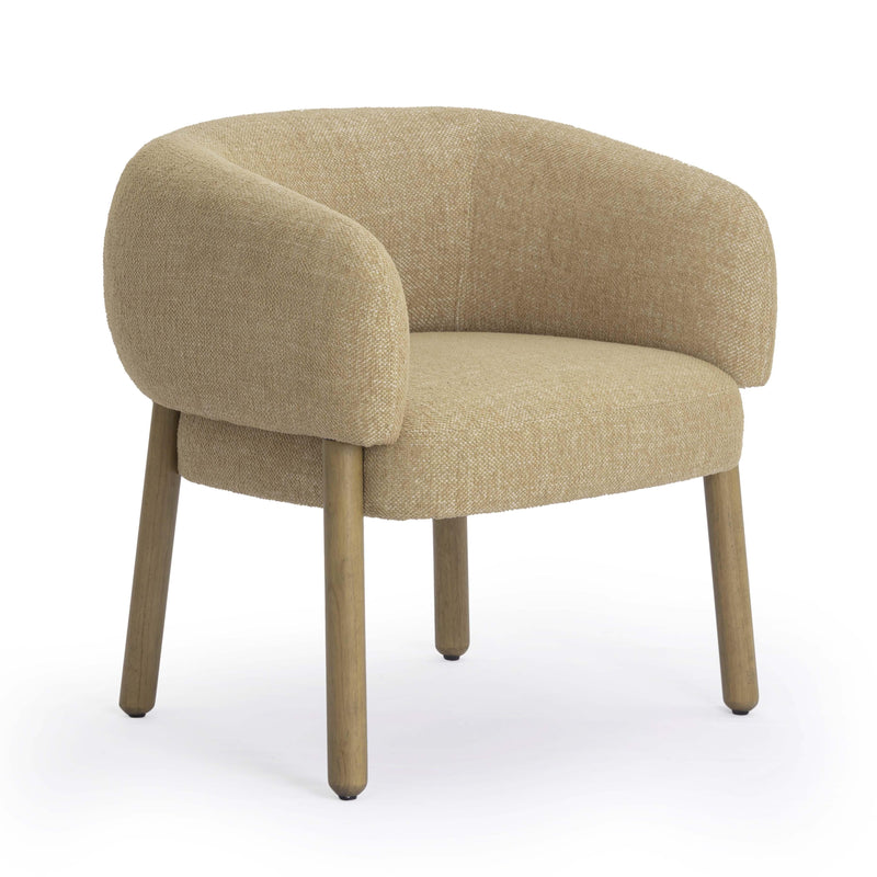 Foxy Textured Performance Fabric Accent Chair-zoom-
