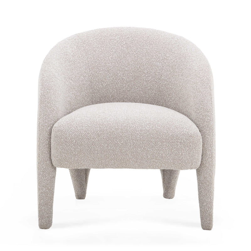 Kris Warm Grey Performance Boucle Accent Chair-zoom-