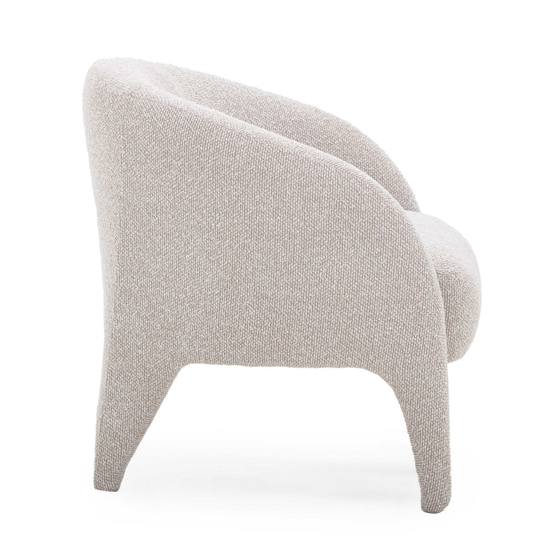 Kris Warm Grey Performance Boucle Accent Chair-zoom-