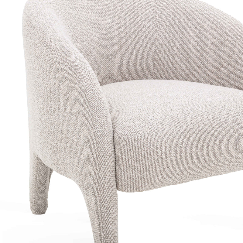 Kris Warm Grey Performance Boucle Accent Chair-zoom-