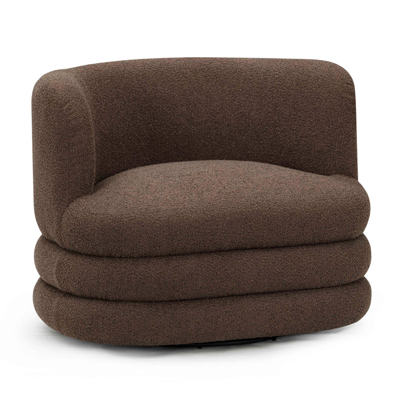 Astor Heavy Performance Boucle Swivel Hotel Lounge Chair-zoom-