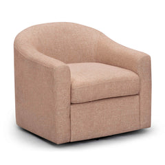 Thao Contract-Grade Basketweave Fabric Swivel Accent Chair