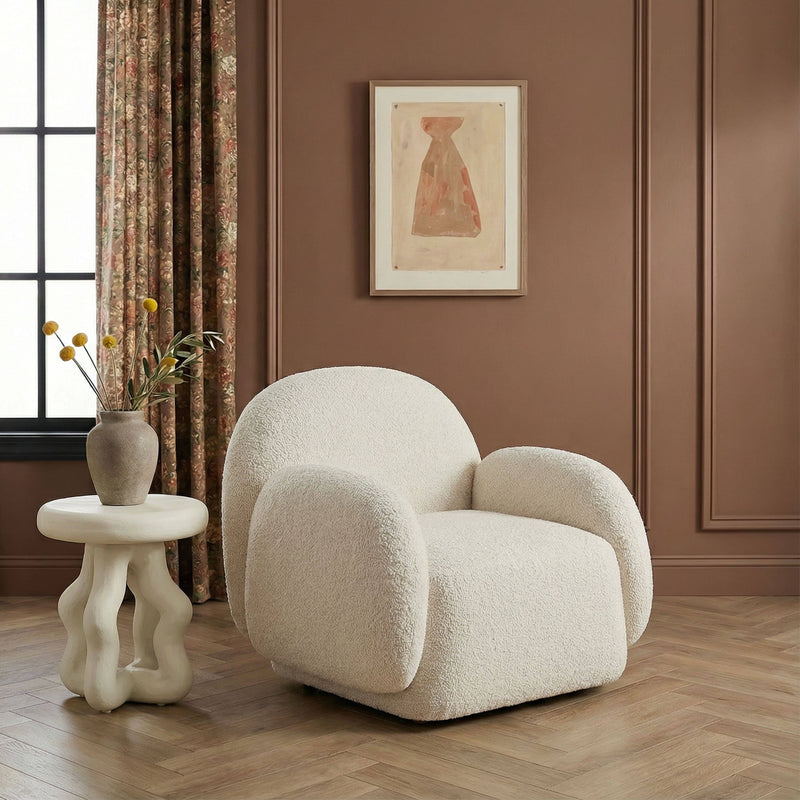 Marius Contract-Grade Boucle Accent Chair-zoom-