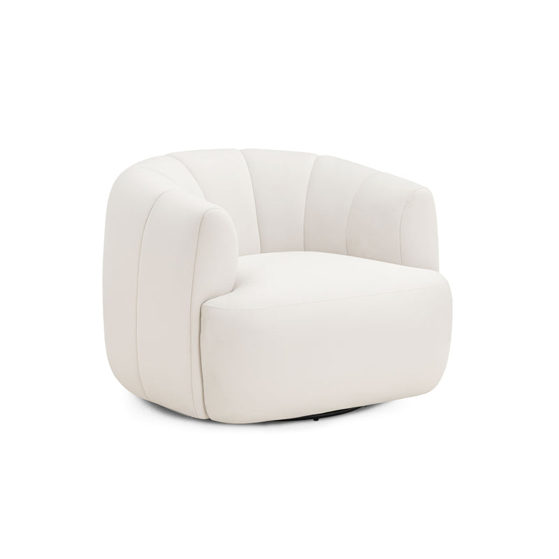Jasmine Performance Velvet Swivel Accent Chair-zoom-