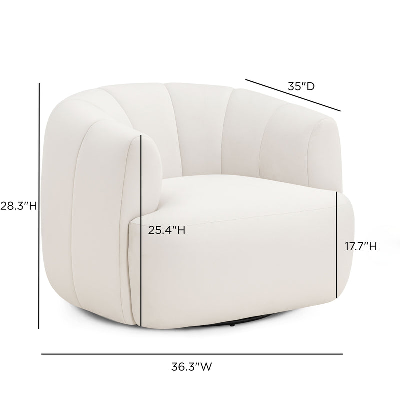 Jasmine Performance Velvet Swivel Accent Chair-zoom-
