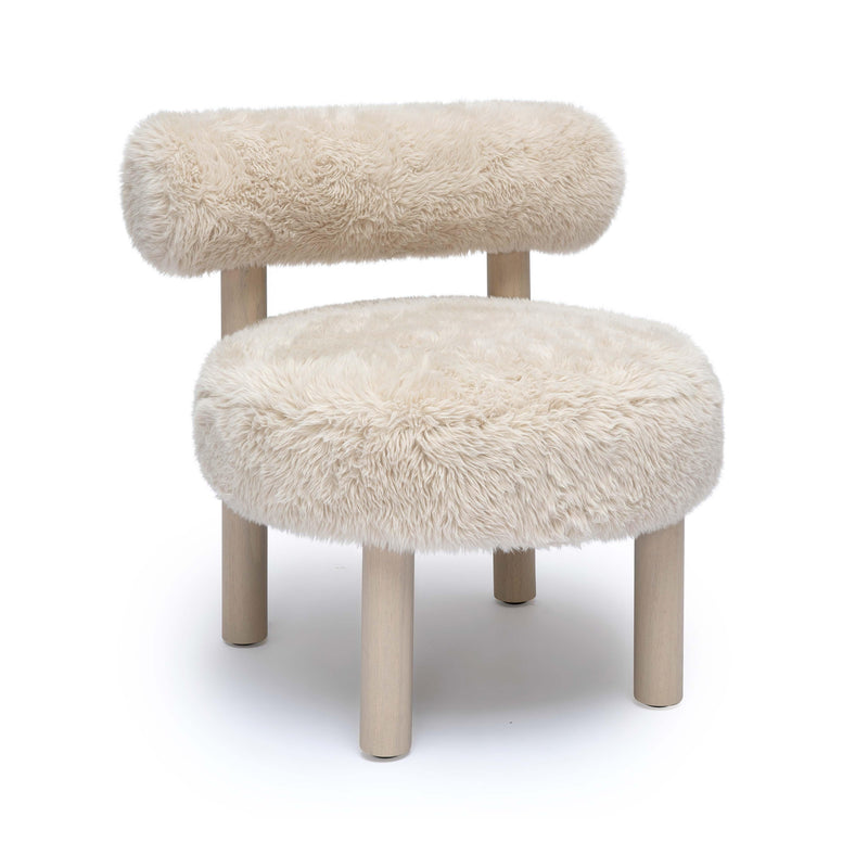Carmel Contract-Grade Vegan Shearling Accent Chair-zoom-