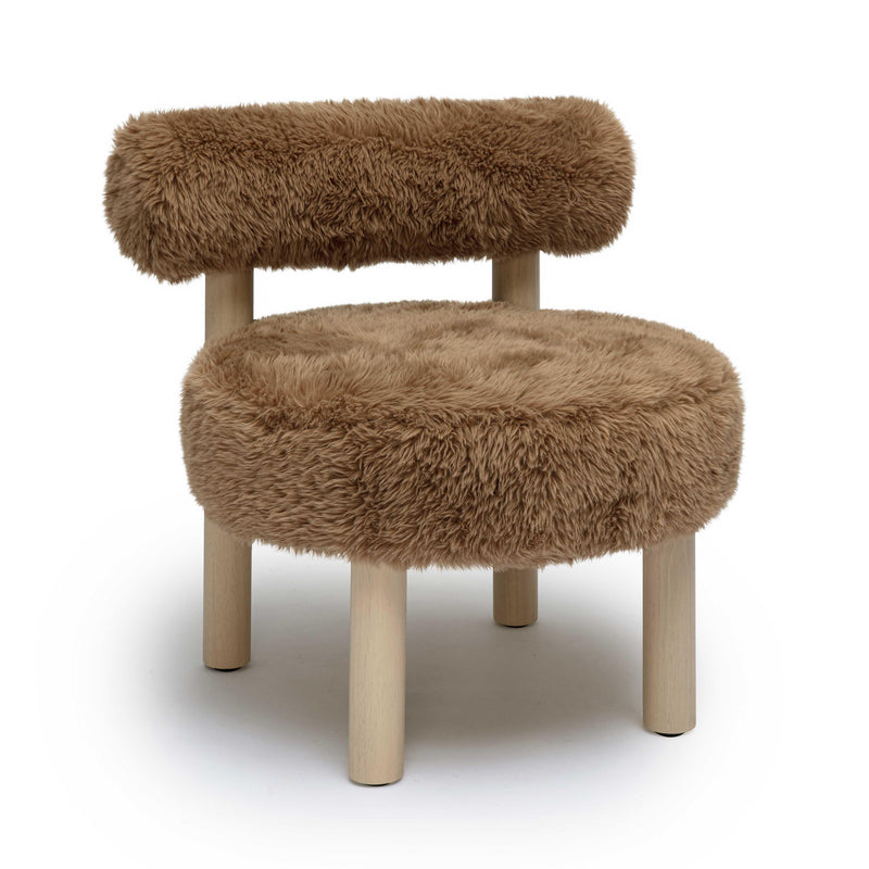 Carmel Contract-Grade Vegan Shearling Accent Chair-zoom-
