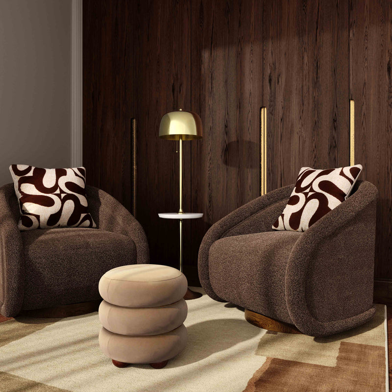 Rory Performance Boucle Swivel Accent Chair-zoom-