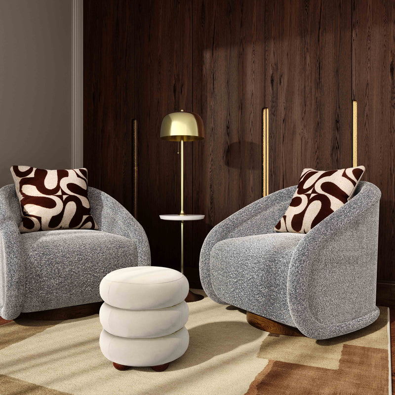 Stefanie Performance Velvet Ottoman-zoom-