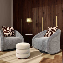 Rory Performance Boucle Swivel Accent Chair