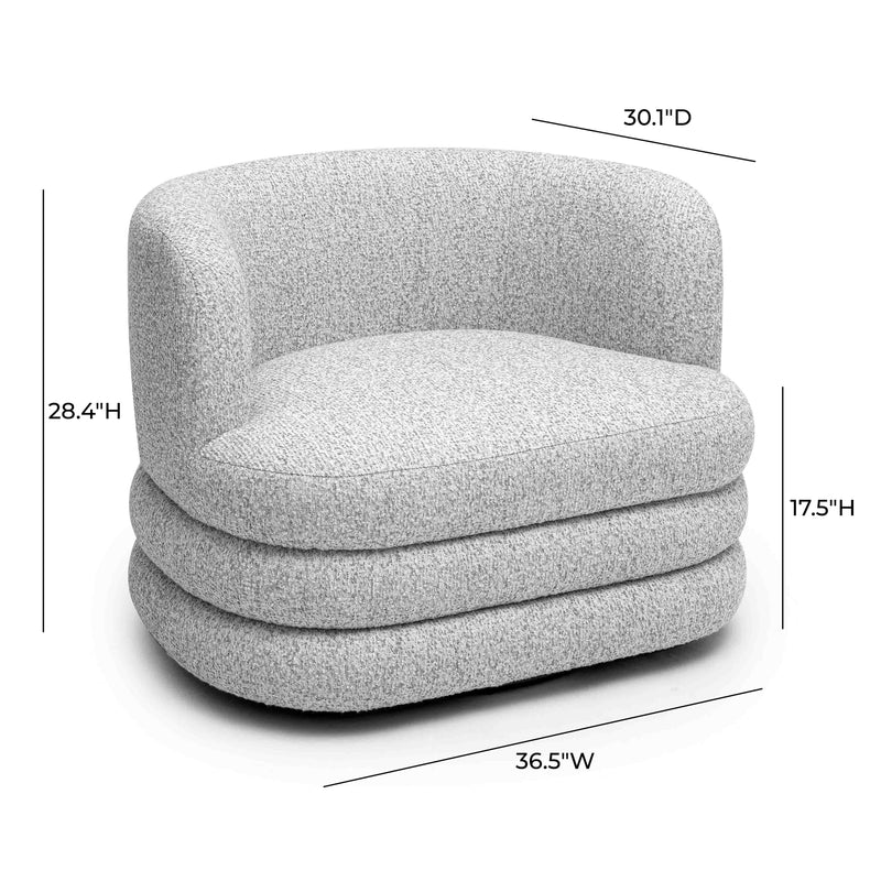 Astor Heavy Performance Boucle Swivel Hotel Lounge Chair-zoom-