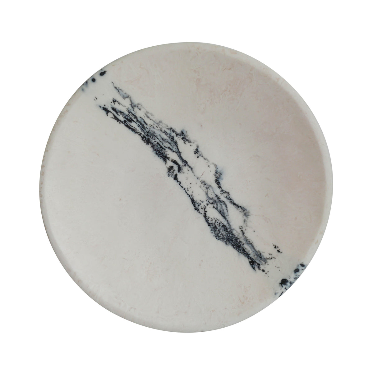 Ikani Black & White Resin Serving Plate