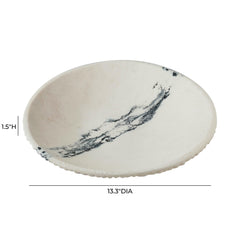 Ikani Black & White Resin Serving Plate