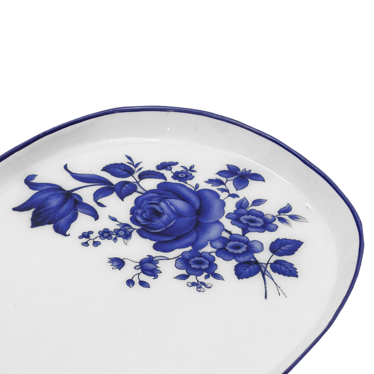 Cottage China Blue & White Serving Tray