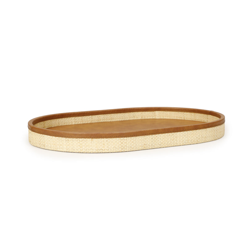 Hakiri Natural Raffia Contract-Grade Storage Tray-zoom-