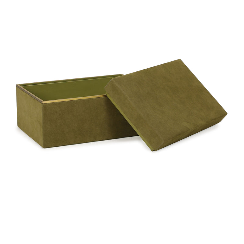Pisa Green Vegan Suede Contract-Grade Storage Box-zoom-