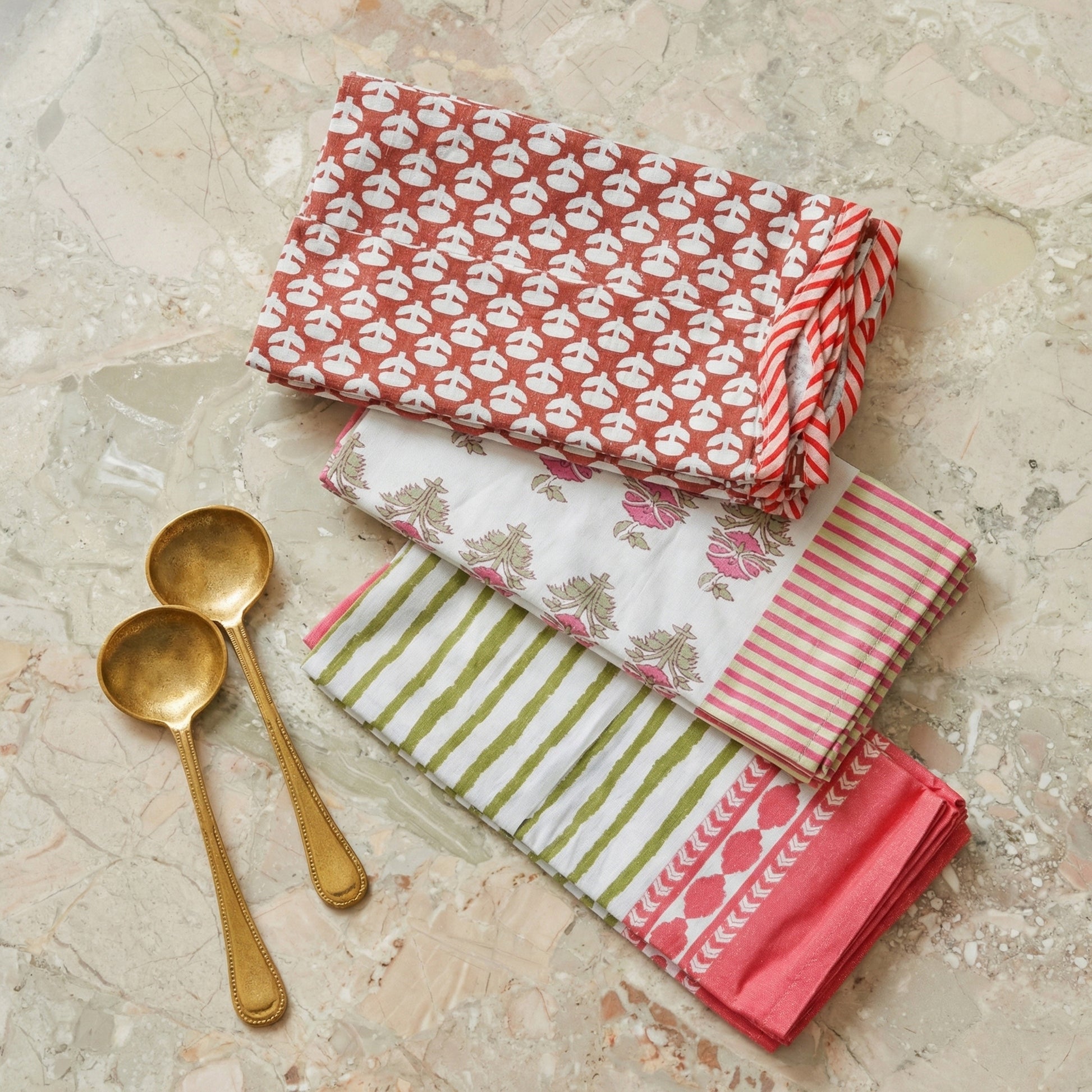 Crissy Cotton Canvas Printed Napkins - Set of 4