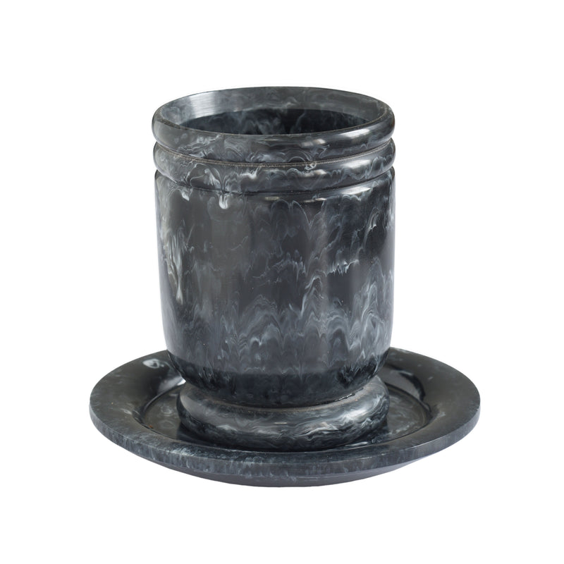 Channeled Swirl Resin Kiddush Cup-zoom-