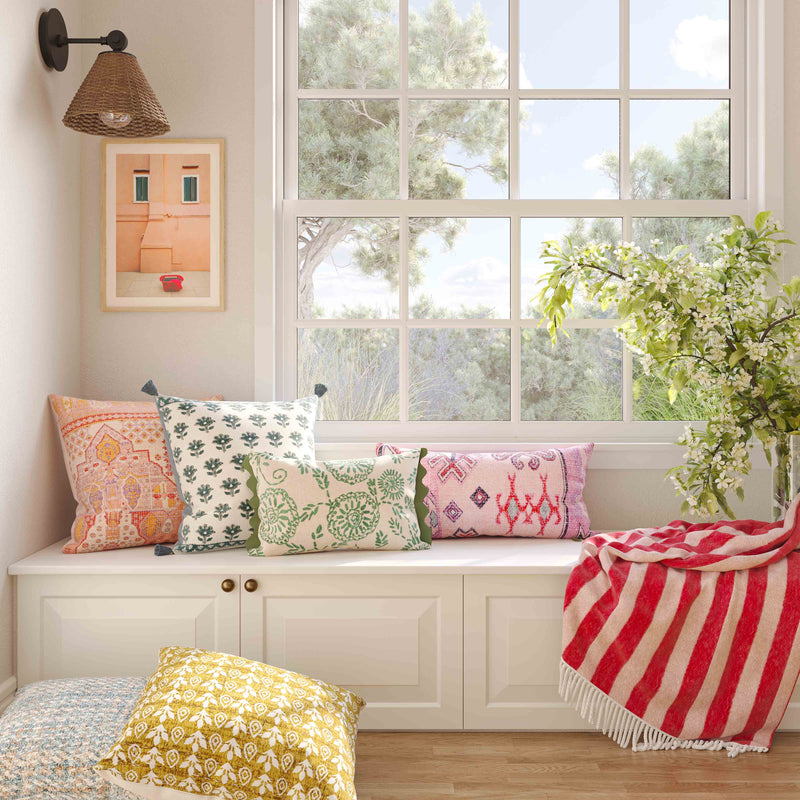 Harvest 20" Printed Cotton Throw Pillow Cover-zoom-