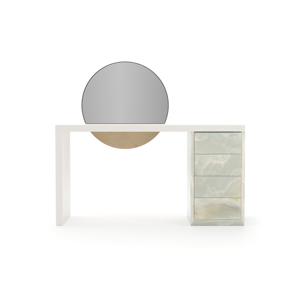 Caracole Monaco Vanity – front view – Lusso Furniture Miami