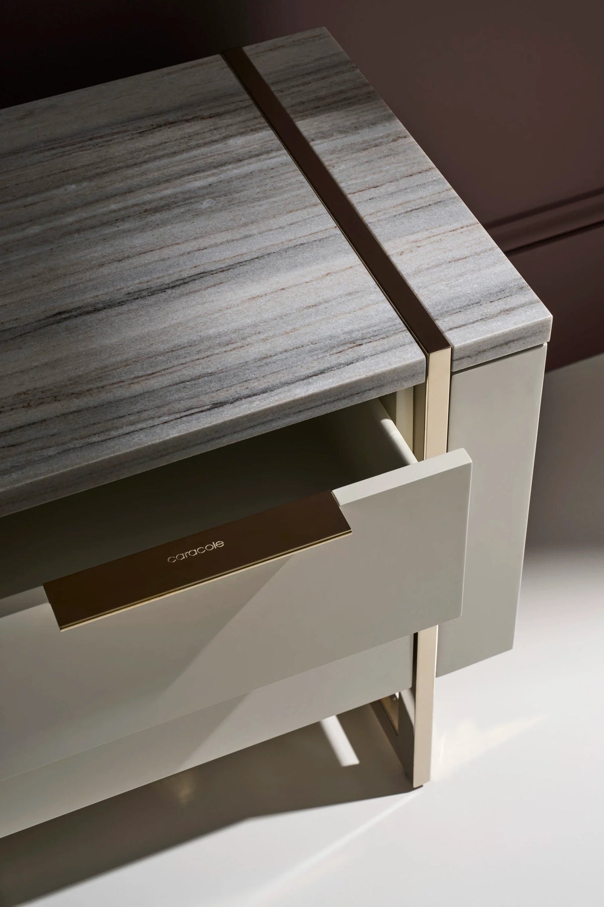 Caracole Wish You Were Here Nightstand – room setting – Lusso Furniture Miami