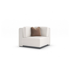 Caracole La Moda Corner Chair – front view – Lusso Furniture Miami