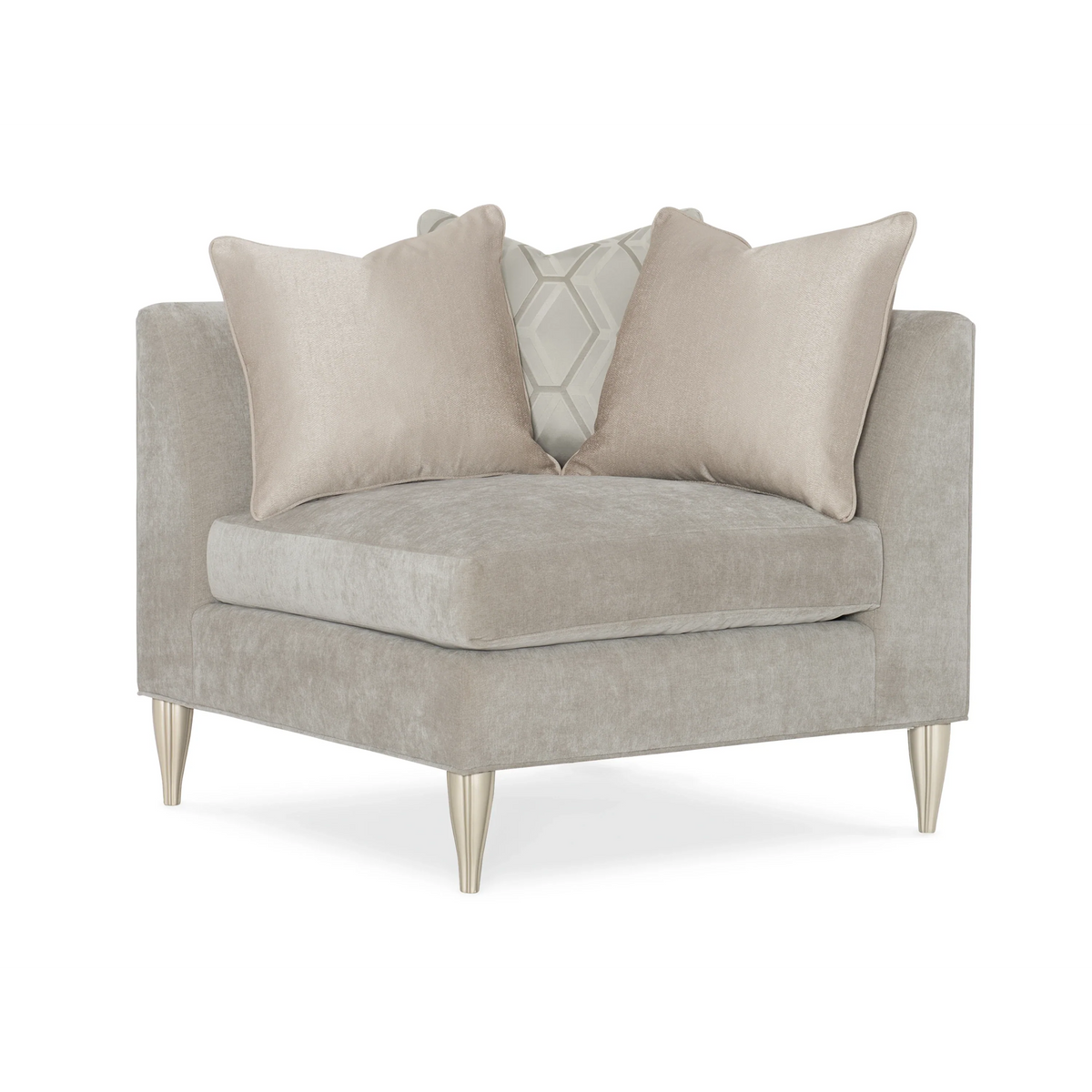 Caracole Fret Knot Corner Sectional – front view – Lusso Furniture Miami