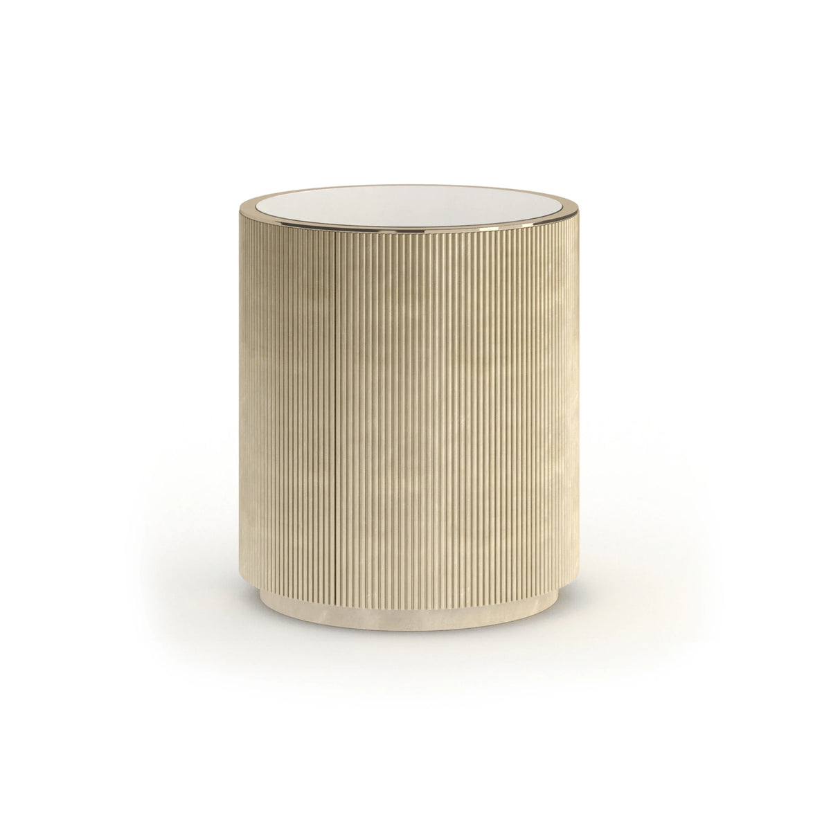 Caracole Love Round End Table – back view – Lusso Furniture Miami