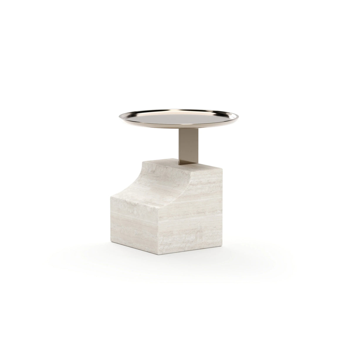 Caracole Overlap Integrated Accent Table – side view – Lusso Furniture Miami