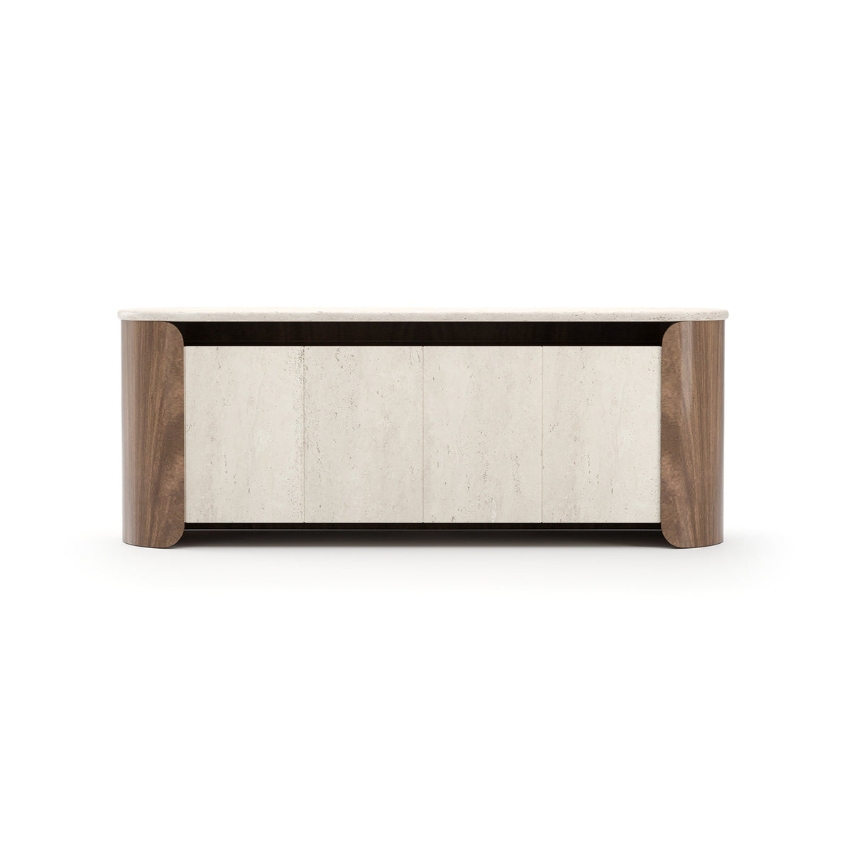 Caracole Fleur Open Sideboard – front view – Lusso Furniture Miami