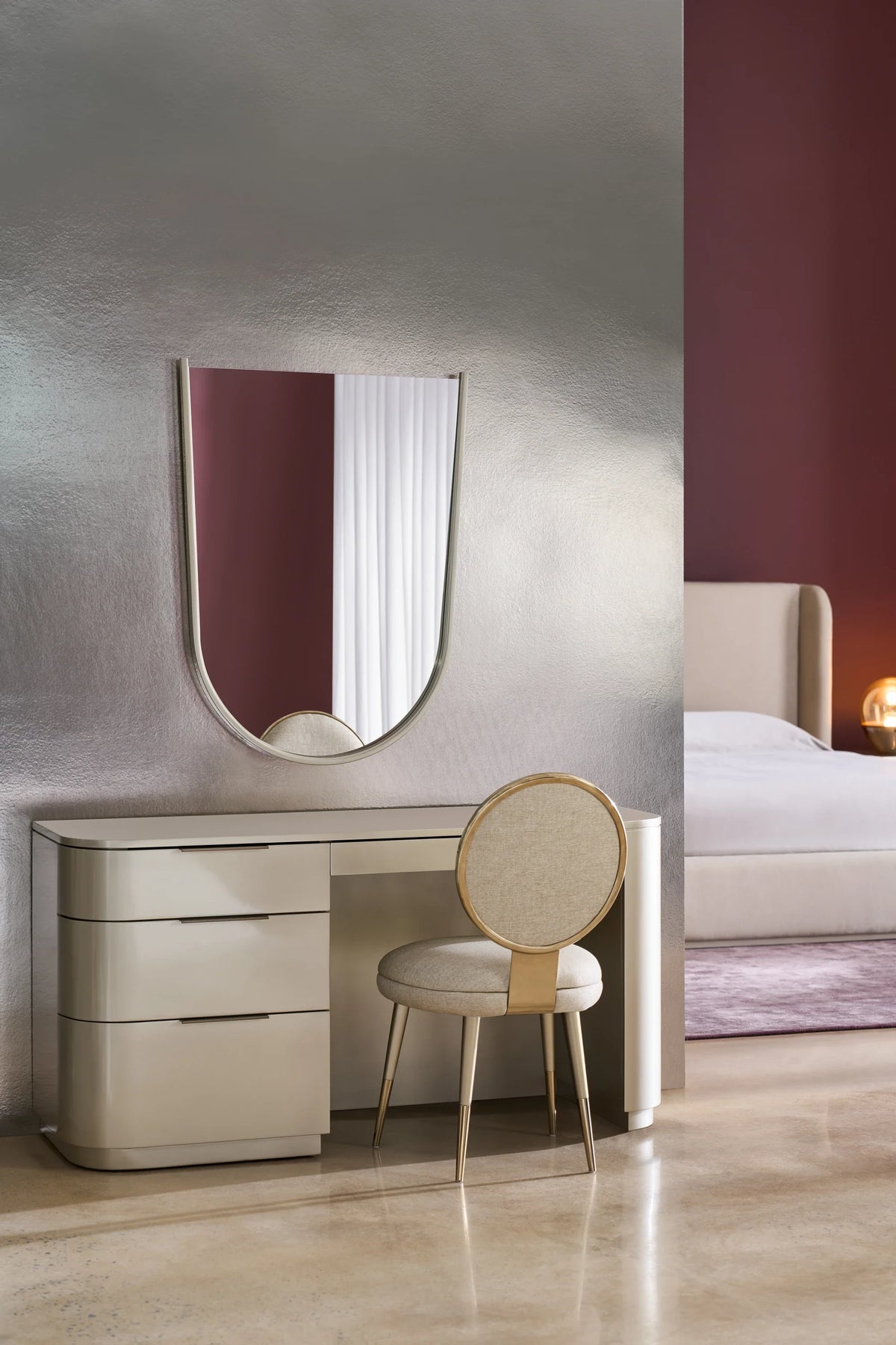 Caracole Oblique Mirror – side view – Lusso Furniture Miami