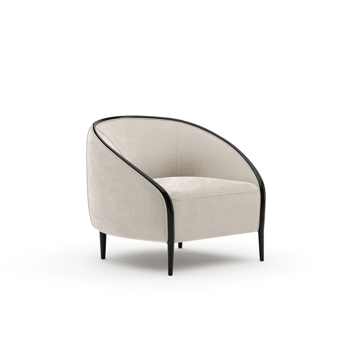 Caracole Petit Accent Chair – angle view – Lusso Furniture Miami