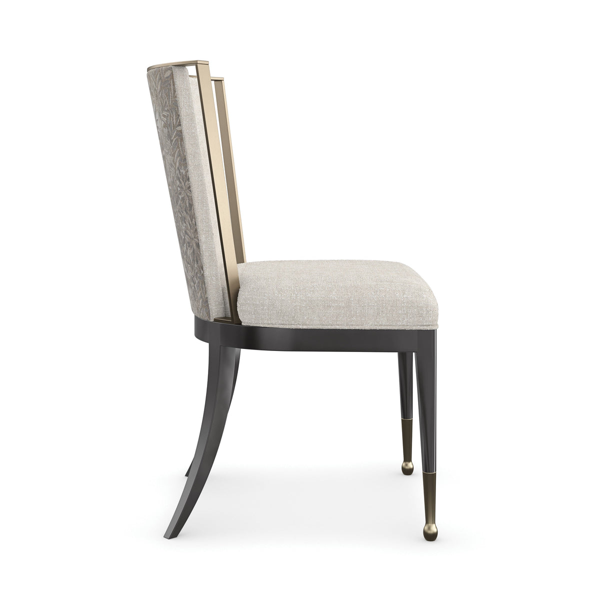 Caracole Astoria Dining Chair – side view – Lusso Furniture Miami