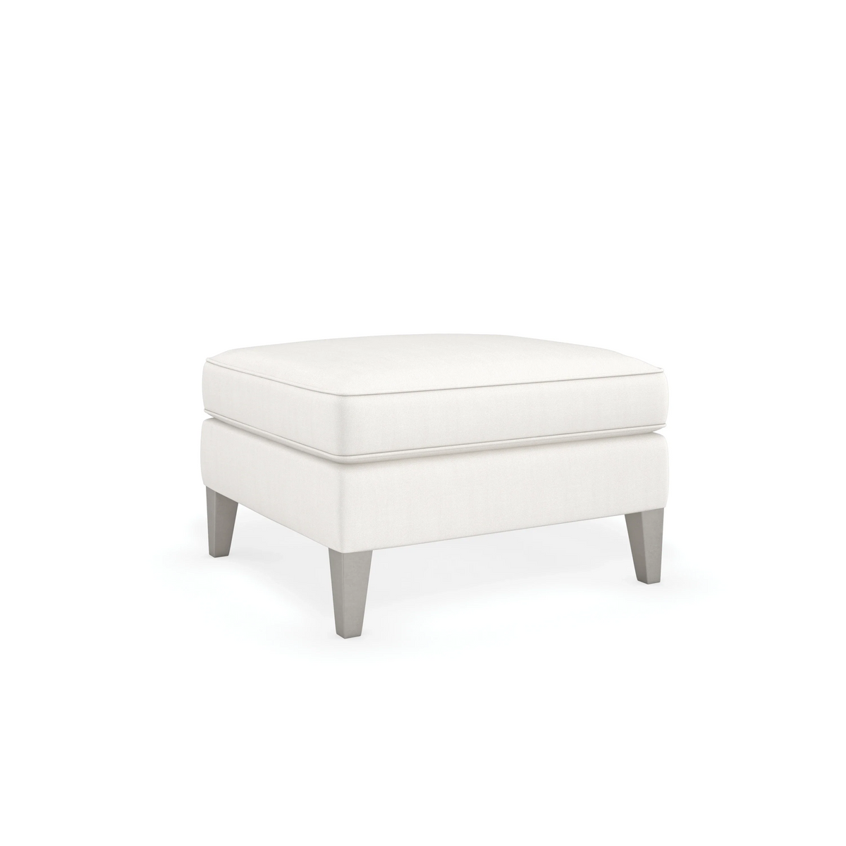 Caracole Victoria Ottoman – angle view – Lusso Furniture Miami