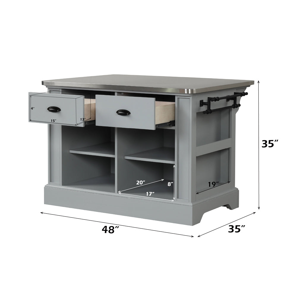 ACME Urrur Kitchen Island – close-up – Lusso Furniture Miami