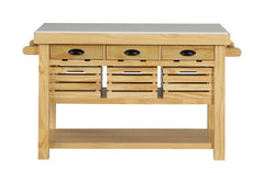 ACME Grovaam Kitchen Island – side view – Lusso Furniture Miami