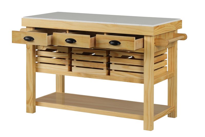 ACME Grovaam Kitchen Island – room setting – Lusso Furniture Miami