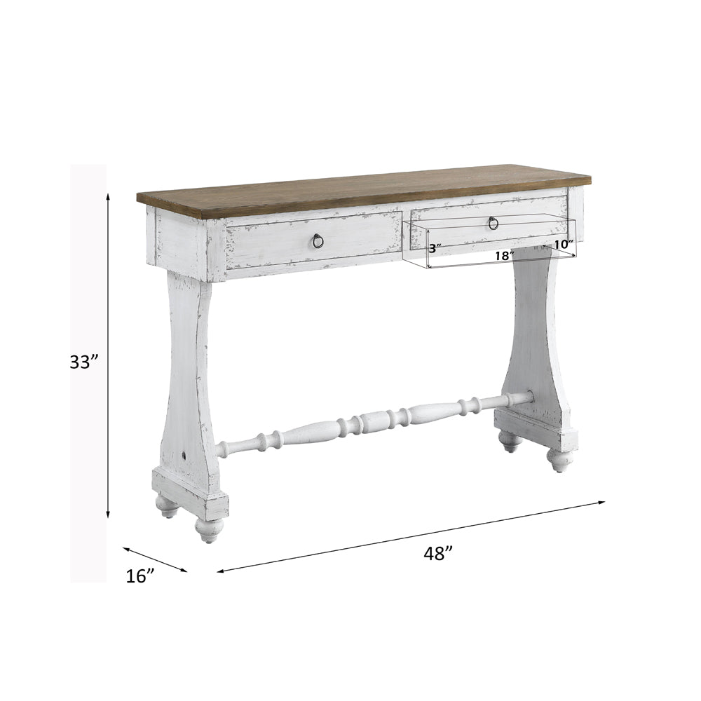 ACME Carminda Console Table – back view – Lusso Furniture Miami