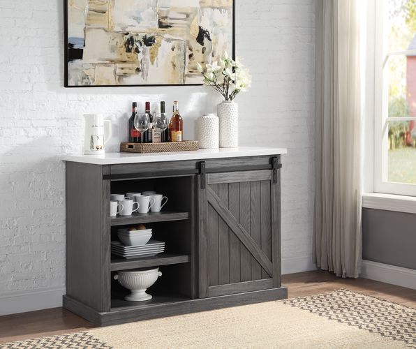 ACME Gauri Kitchen Island – front view – Lusso Furniture Miami