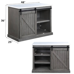 ACME Gauri Kitchen Island – back view – Lusso Furniture Miami
