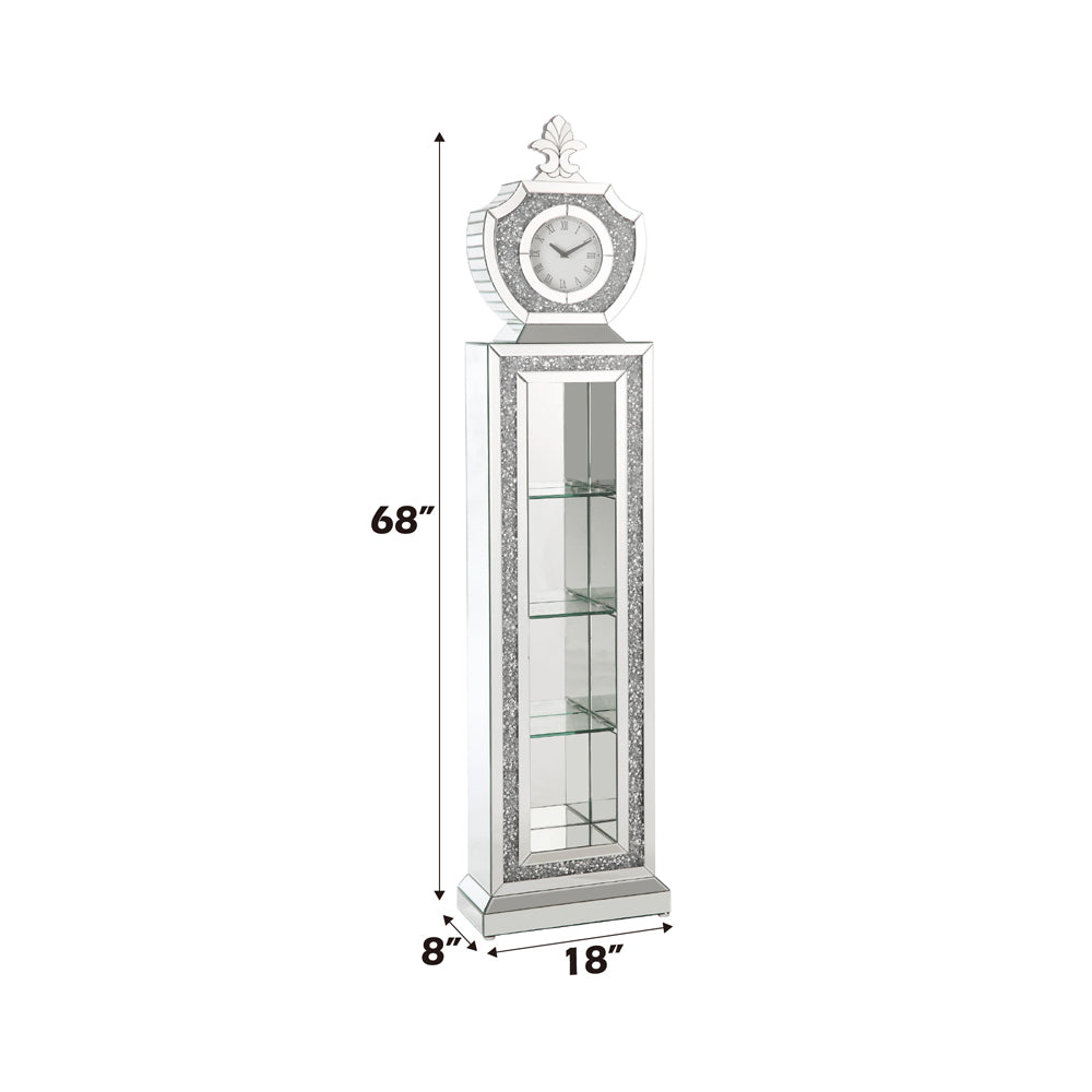 ACME Noralie LED Grandfather Clock – angle view – Lusso Furniture Miami