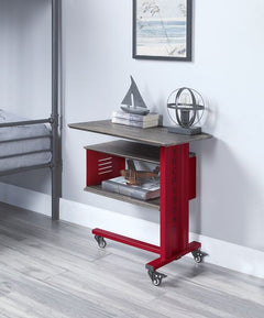 ACME Cargo Accent Table with Wall Shelf – front view – Lusso Furniture Miami