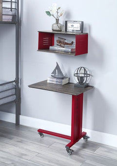 ACME Cargo Accent Table with Wall Shelf – angle view – Lusso Furniture Miami