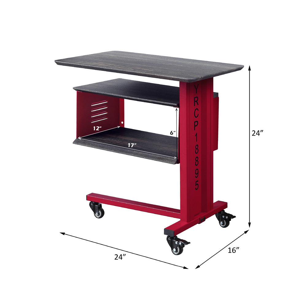 ACME Cargo Accent Table with Wall Shelf – detail – Lusso Furniture Miami