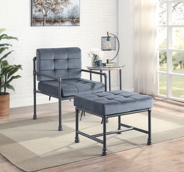 ACME Brantley Ottoman – angle view – Lusso Furniture Miami