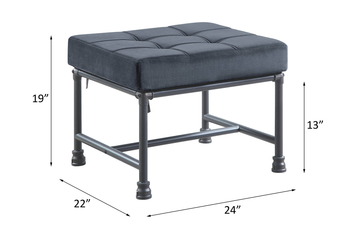 ACME Brantley Ottoman – side view – Lusso Furniture Miami