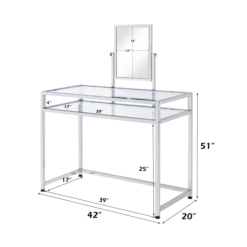 ACME Coleen Vanity Set – top view – Lusso Furniture Miami