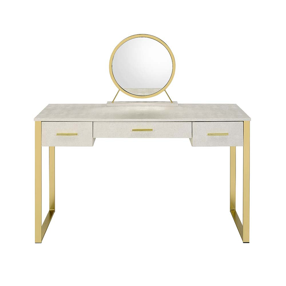 ACME Myles Vanity Set – side view – Lusso Furniture Miami